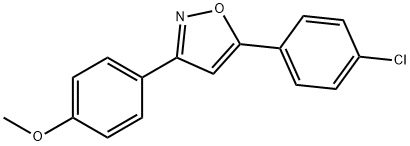 Isoxazole, 5-(4-chlorophenyl)-3-(4-Methoxyphenyl)-,24097-20-9,结构式