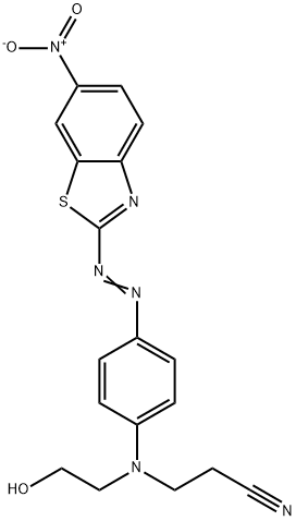3-[N-(2-hydroxyethyl)-p-[(6-nitrobenzothiazol-2-yl)azo]anilino]propiononitrile,24112-29-6,结构式