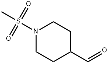 1-(メチルスルホニル)ピペリジン-4-カルブアルデヒド 化学構造式