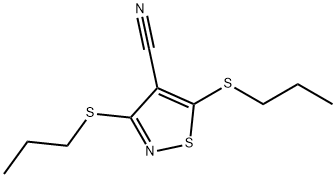 3,5-Bis(propylthio)-4-isothiazolecarbonitrile Structure
