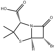 [2S-(2alpha,5alpha,6alpha)]-6-bromo-3,3-dimethyl-7-oxo-4-thia-1-azabicyclo[3.2.0]heptane-2-carboxylic acid Struktur