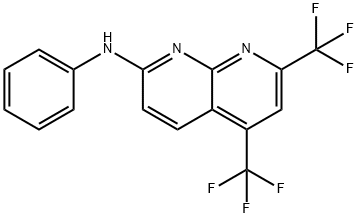 1,8-Naphthyridin-2-amine,N-phenyl-5,7-bis(trifluoromethyl)-(9CI) 结构式