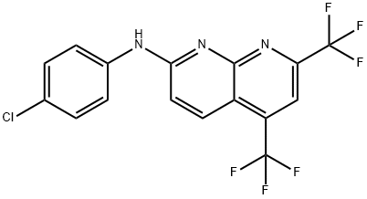 1,8-Naphthyridin-2-amine,N-(4-chlorophenyl)-5,7-bis(trifluoromethyl)-(9CI),241488-35-7,结构式
