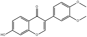7-ヒドロキシ-3',4'-ジメトキシイソフラボン 化学構造式