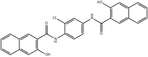 2-naphthalenecarboxmide,N,N'-(chloro-1,4-phenylene)bis[3-hydroxy-,24170-35-2,结构式