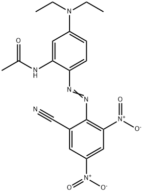 N-[2-[(2-氰基-4,6-二硝基苯)偶氮]-5-(二乙基氨)苯基]乙酰胺, 24170-60-3, 结构式