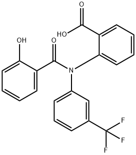 Benzoic  acid,  2-[(2-hydroxybenzoyl)[3-(trifluoromethyl)phenyl]amino]- Struktur
