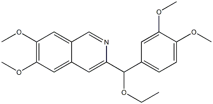 3-(α-Ethoxyveratryl)-6,7-dimethoxyisoquinoline 结构式