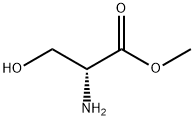 (R)-2-アミノ-3-ヒドロキシプロピオン酸メチル 化学構造式