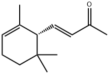 (E)-4-[(R)-2,6,6-トリメチル-2-シクロヘキセニル]-3-ブテン-2-オン 化学構造式