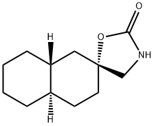 Spiro[naphthalene-2(1H),5-oxazolidin]-2-one, octahydro-, cis,trans- (8CI) Struktur