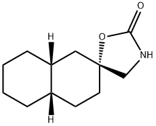 Spiro[naphthalene-2(1H),5-oxazolidin]-2-one, octahydro-, trans,trans- (8CI) Structure