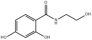 2,4-ジヒドロキシ-N-(2-ヒドロキシエチル)ベンズアミド 化学構造式