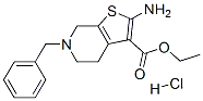 ethyl 2-amino-6-benzyl-4,5,6,7-tetrahydrothieno[2,3-c]pyridine-3-carboxylate hydrochloride 结构式