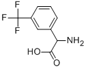 2-アミノ-2-[3-(トリフルオロメチル)フェニル]酢酸 化学構造式