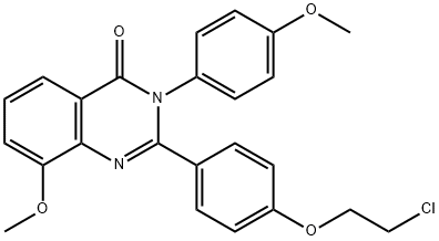 4(3H)-Quinazolinone,  2-[4-(2-chloroethoxy)phenyl]-8-methoxy-3-(4-methoxyphenyl)- 结构式