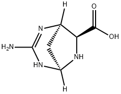 (1R,5S,7S)-3-アミノ-2,4,6-トリアザビシクロ[3.2.1]オクタ-2-エン-7α-カルボン酸 化学構造式