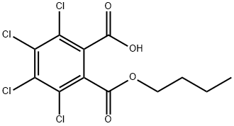 3,4,5,6-テトラクロロ-1,2-ベンゼンジカルボン酸1-ブチル 化学構造式