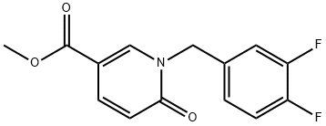 Methyl 1-(3,4-difluorobenzyl)-6-oxo-1,6-dihydropyridine-3-carboxylate Struktur