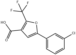 5-(3-CHLOROPHENYL)-2-(TRIFLUOROMETHYL)-3-FUROIC ACID, 97 Struktur