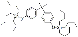 [isopropylidenebis(p-phenyleneoxy)]bis[tributylstannane]  Structure