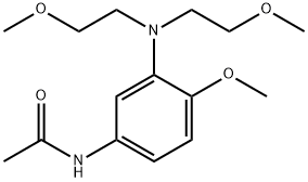 3-(N,N-二甲氧基乙基)氨基-4-甲氧基乙酰苯胺 结构式