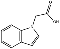 (1-インドリル)酢酸 化学構造式