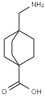 4-アミノメチルビシクロ[2.2.2]オクタン-1-カルボン酸 化学構造式