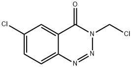 6-クロロ-3-(クロロメチル)-1,2,3-ベンゾトリアジン-4(3H)-オン 化学構造式