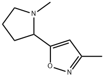 Isoxazole, 3-methyl-5-(1-methyl-2-pyrrolidinyl)- (9CI) Structure