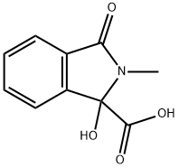 1H-Isoindole-1-carboxylic  acid,  2,3-dihydro-1-hydroxy-2-methyl-3-oxo- Structure