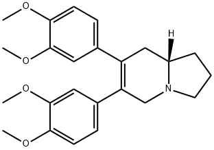 (8aS)-6,7-ビス(3,4-ジメトキシフェニル)-1,2,3,5,8,8a-ヘキサヒドロインドリジン 化学構造式