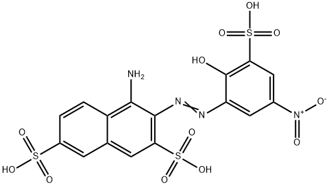 4-Amino-3-[(2-hydroxy-5-nitro-3-sulfophenyl)azo]-2,7-naphthalenedisulfonic acid Structure