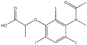 2-[3-(N-Methylacetylamino)-2,4,6-triiodophenoxy]propionic acid,24340-13-4,结构式