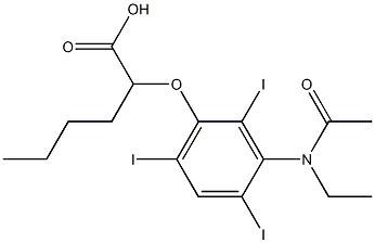 2-[[3-(N-Ethylacetylamino)-2,4,6-triiodophenyl]oxy]hexanoic acid|