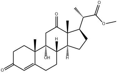 (20S)-9-Hydroxy-3,12-dioxopregn-4-ene-20-carboxylic acid methyl ester Structure