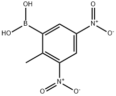 (2-メチル-3,5-ジニトロフェニル)ボロン酸 化学構造式