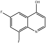 6,8-ジフルオロ-4-ヒドロキシキノリン 化学構造式