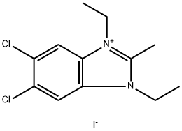 5,6-dichloro-1,3-diethyl-2-methyl-1H-benzimidazolium iodide Structure