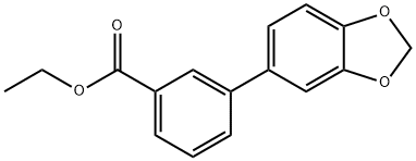 3-BENZO[1,3]DIOXOL-5-YL-BENZOIC ACID ETHYL ESTER 化学構造式