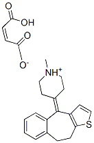 4-(9,10-dihydro-4H-benzo[4,5]cyclohepta[1,2-b]thien-4-ylidene)-1-methylpiperidinium hydrogen maleate ,24359-22-6,结构式