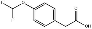 4-(ジフルオロメトキシ)フェニル酢酸 化学構造式