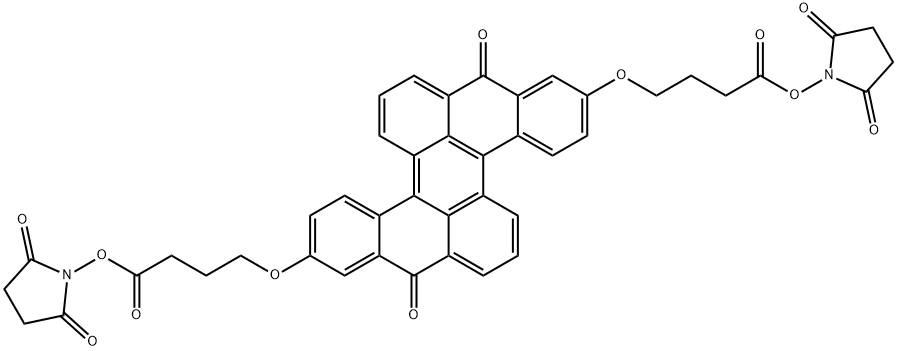 1,1'-[(8,16-Dihydro-8,16-dioxodibenzo[a,j]perylene-2,10-diyl)bis[oxy(1-oxo-4,1-butanediyl)oxy]]bis-2,5-pyrrolidinedione Structure