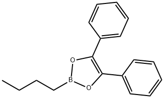 2-ブチル-4,5-ジフェニル-1,3,2-ジオキサボロール 化学構造式