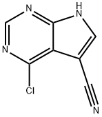 4-Chloro-7H-pyrrolo[2,3-d]pyrimidine-5-carbonitrile 化学構造式