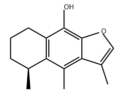 (5S)-3,4,5-Trimethyl-5,6,7,8-tetrahydronaphtho[2,3-b]furan-9-ol,24393-79-1,结构式