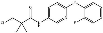 N1-[6-(2-FLUOROPHENOXY)-3-PYRIDYL]-3-CHLORO-2,2-DIMETHYLPROPANAMIDE Struktur