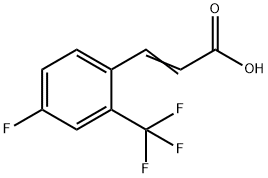 4-FLUORO-2-(TRIFLUOROMETHYL)CINNAMIC ACID Structure