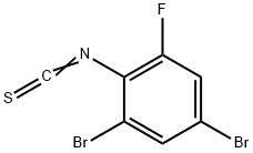 2,4-ジブロモ-6-フルオロフェニルイソチオシアナート 化学構造式