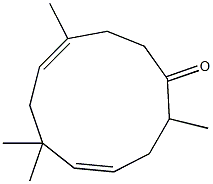 [4E,8Z,(+)]-2,6,6,9-Tetramethyl-4,8-cycloundecadiene-1-one,24405-90-1,结构式